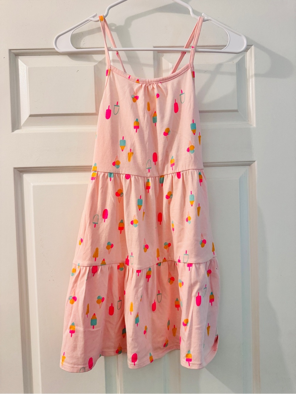 Girls' Pink Ice Cream Print Sundress